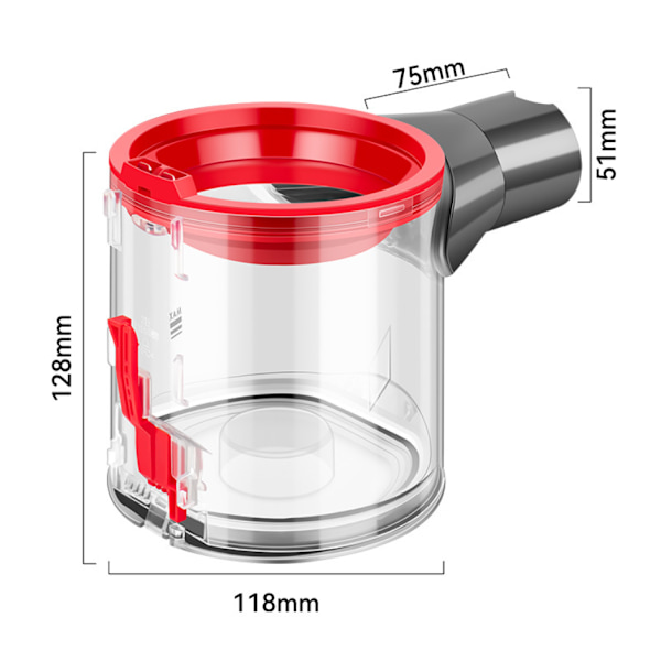 Roskakorin vaihto Dyson V7 V8 SV10 SV11 - Pölysäiliön vaihto-osa nro 967699-01