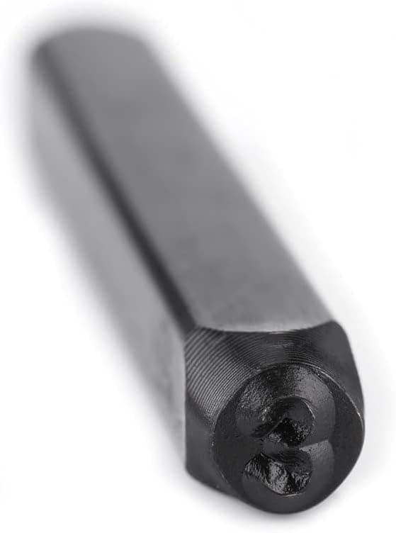 Set med 3 mm kolstål siffror stansar för läder, trä, smycken