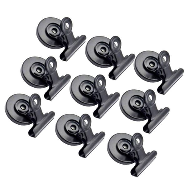 10x Magnetiske Clips - Sort Sort
