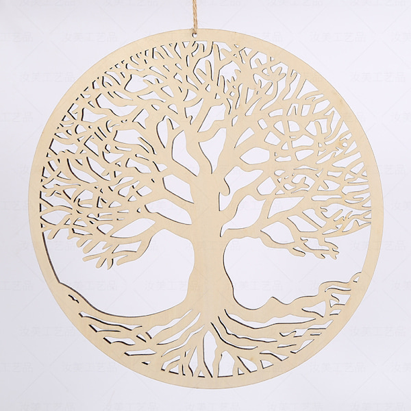 Træ Livets Træ Vægdekoration i Træ, Skulptur kompatibel med Hjemmet (30 cm)