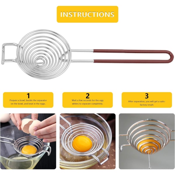 Egg Separator Yolk White Separator Stainless Steel Egg White Yolk Sieve Sie