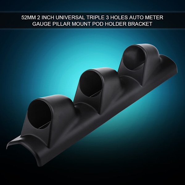 52mm 2 tommer Triple 3 hul Meter Gauge Mount Pillar Pod Holder Bracket
