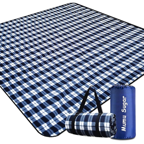 Vanntett sammenleggbar piknikteppe for utendørs piknik, camping, strand og park