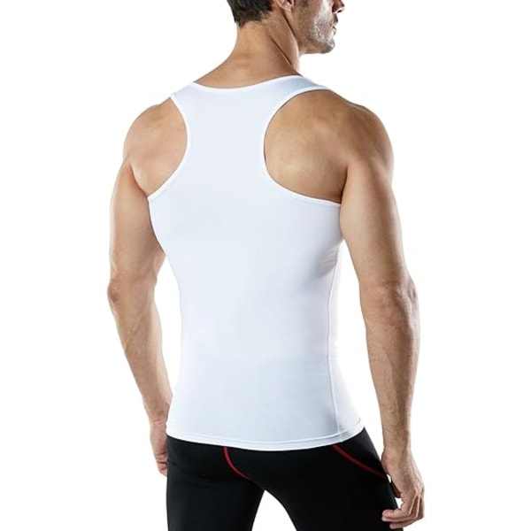 2-pack Cool Dry Compression Ärmlös linne för män, Sports Running Baske