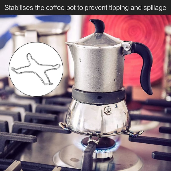 Sett med 2 rustfrie stål gassredusere for gassplate, underlag, wok, gasskomfyr, gasskomfyr, underlag, kaffe