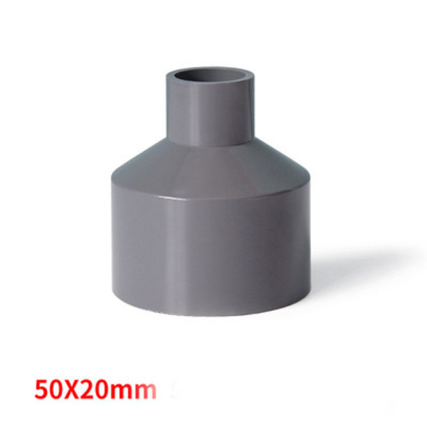 50mm x 20mm Reducer PVC-rörkoppling Koppling nav till nav Koppling Grå 2 st