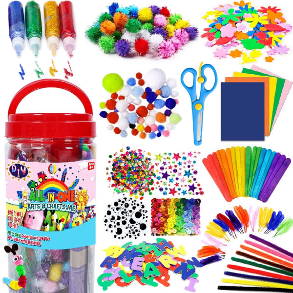 Mega Craft Kit - Piprensare, rörliga ögon, flerfärgade bollar