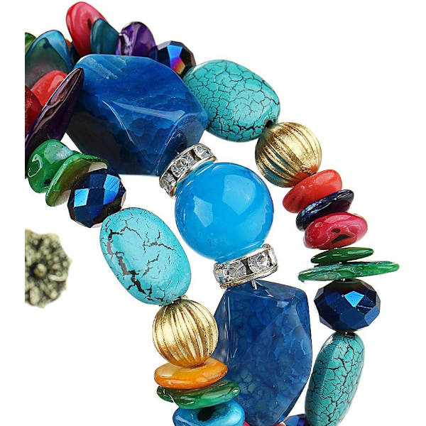 Multilayer Uregelmæssige Agat Perler Charm Armbånd til Kvinder Vintage Jade Sten Man Armbånd Yoga Armringe Etniske Smykker