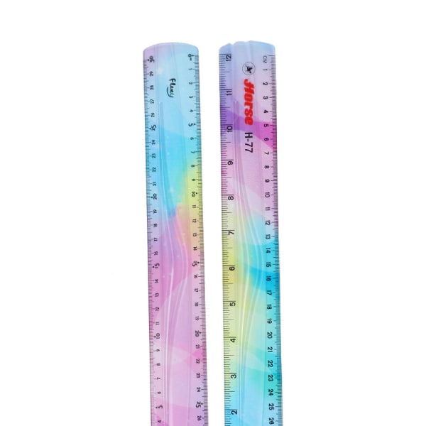 2 stk 30cm/12 tommers linjaler, knusebestandig fleksibel linjal i plast