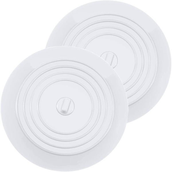 Silikonbadproppar Köksdiskpropp 15,3 cm diameter (2 st, vit)