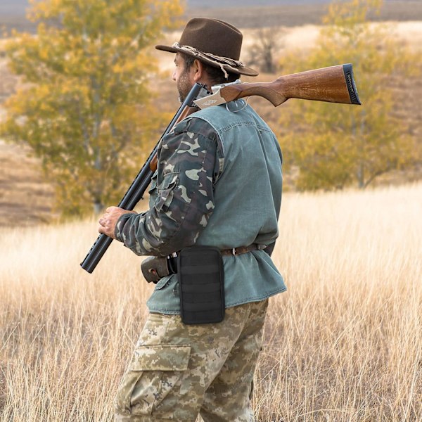 Taktisk Lomme Mini Militær Taske Lille Tilbehørspose med Molle System til Jagt Trekking, Sort