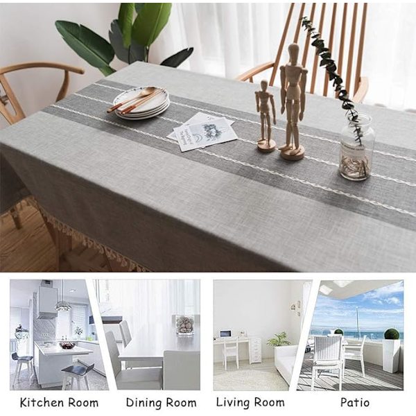 Utendørs rektangulær anti-flekk duk vaskbar stoff duk spisebord duk kjøkken duk piknik duk dusk design bord