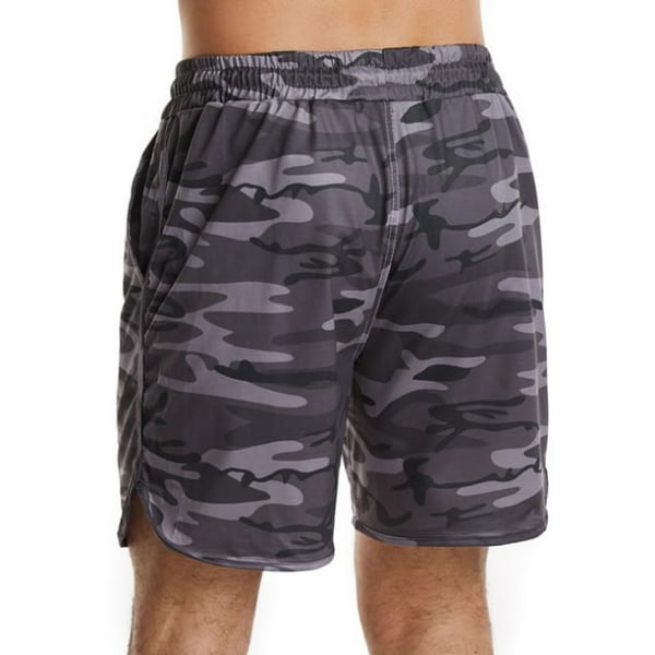 Avslappnade shorts med kamouflagemönster, snabbtorkande badbyxor med dragsko, sommarbadkläder, strandkläder, badkläder för män XXL