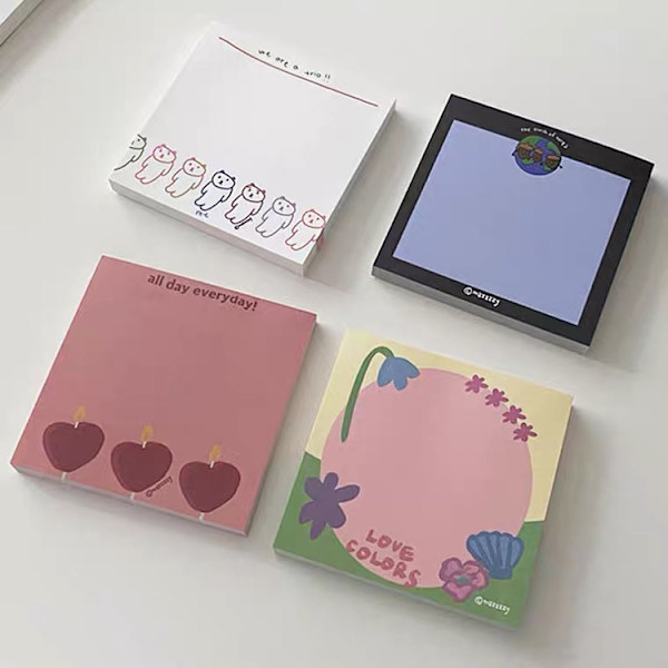 4 kpl Yksinkertainen söpö käsin tehty koristepaperi