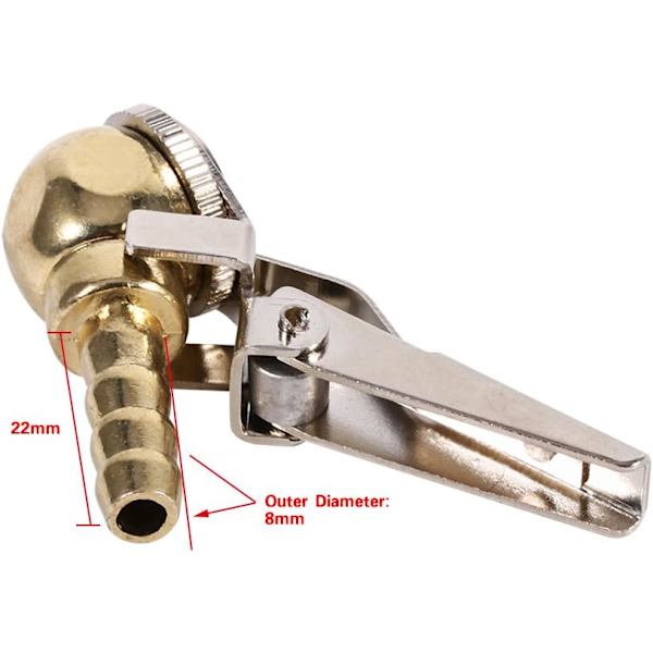 2 stk. Dækventil Luftchuck, Dæk Inflator Måler Monteringsværktøj/Dæk Inflator Clip-on Bold Fod Dæk Inflator Bil Dæk Inflator Dysesæt