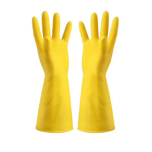Gjenbrukbare husholdningshansker i gummi med lange ermer, Ki