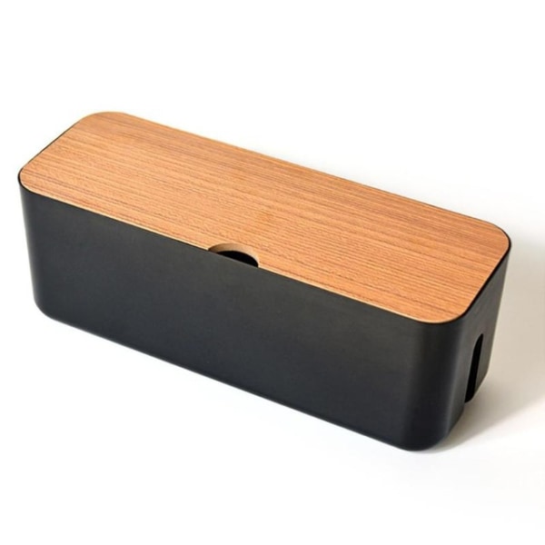 Kabelopbevaringsboks - TV, computer og USB-hub-system, sort
