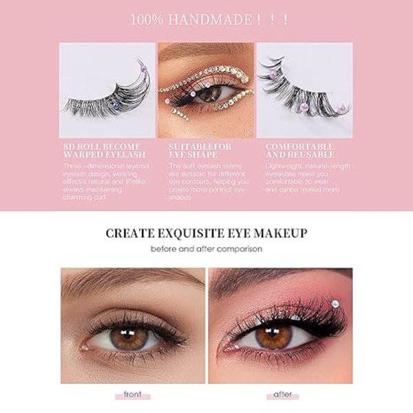 Foxes Eye Lashes Wispy Cats Eye Falska Ögonfransar Naturlig Look Angel Wing Lash Som Ser Ut Som Extensions Faux Mink Lashes Falska Ögonfransar