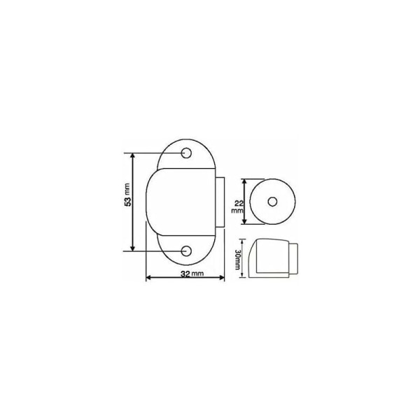 Magneettinen ovenpysäytin - kompakti ruostumattomasta teräksestä valmistettu magneettiovenpysäytin