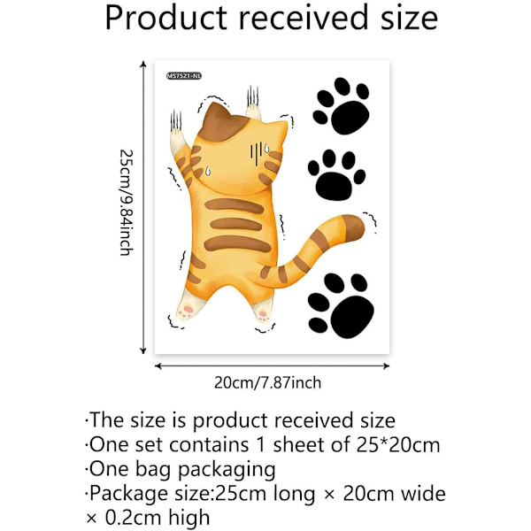 25*20CM 2kpl Kissat Takaisin Itseliimautuvat WC-istuimen Tarrat Hauskat PVC Vedenpitävät WC-istuimen Tarrat yhteensopivat Kannen Seinätarrat