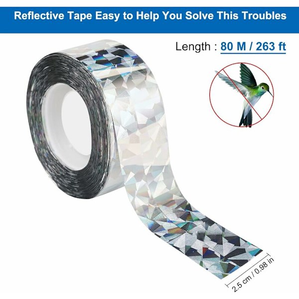 Fuglerepellerende reflekterende tape, fuglerepellerende tape, holografisk reflekterende