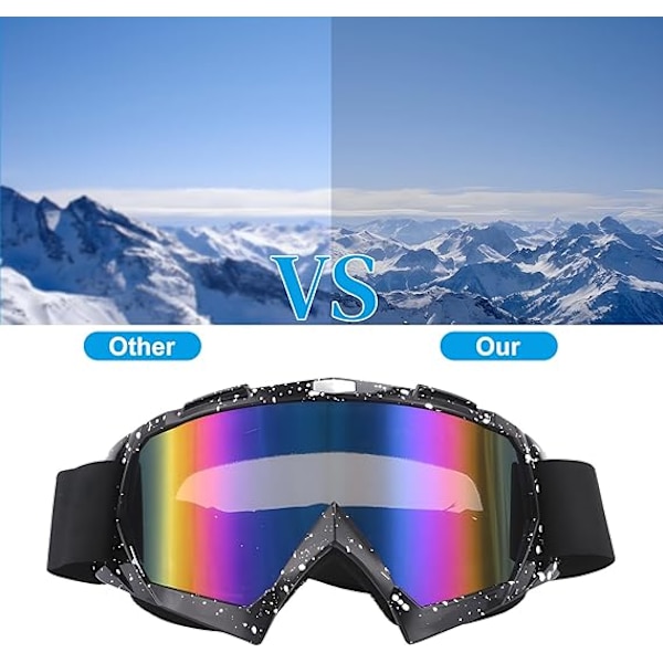 Motocross Briller, Ski Briller og Masker, Motocross Motorcykel Briller Justerbare Sikkerheds Ski Briller, Udendørs Briller til Off-Road Motorcykel, Enduro