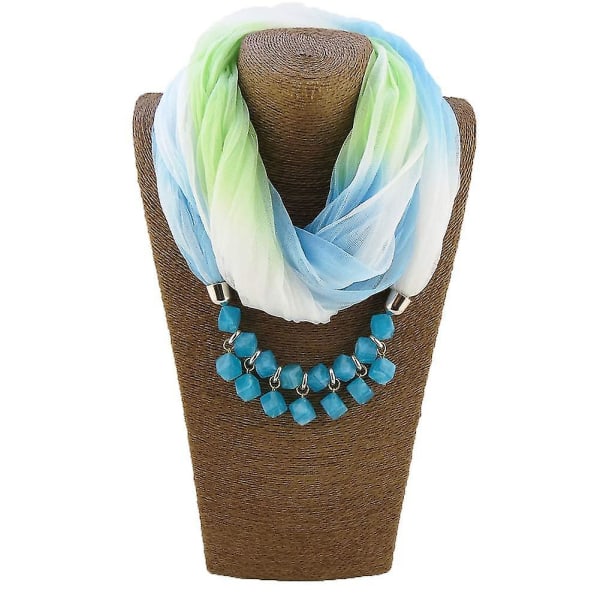 Chiffongscarf för kvinnor med halsband - Elegant solskyddsomslag för Summe