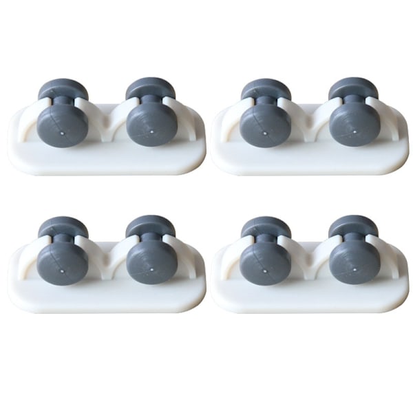 8 Pieces Mini Self-Adhesive Casters Small Plastic Sticky Casters for Furnit