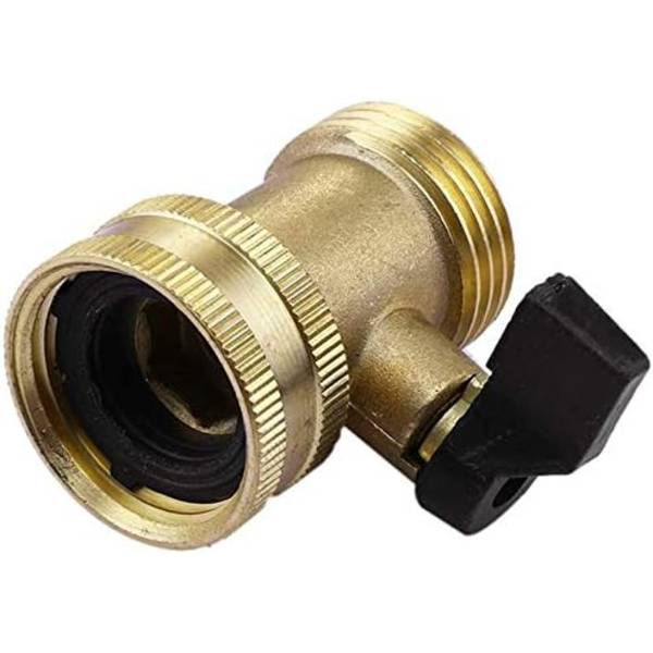 Mini messinkinen palloventtiili, 3/4\" IT x 3/4\" AG, vesiletkun liitäntä sulkuventtiili hana letkun sovitin (2 kpl)