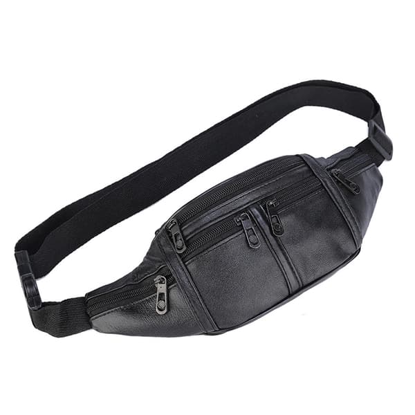 Mavebælte, sort fåreskind