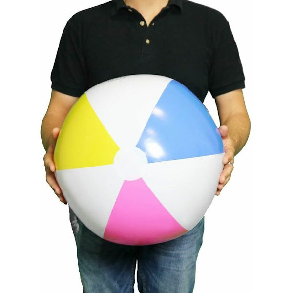 6X Uppblåsbar Strandboll - Vattenavvisande Strandboll - Strandboll för Strand, Simbassäng och Badsjö - Badleksak - 35cm ( 35cm - 03 stycken)