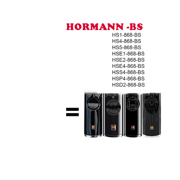 Garagien ovien kaukosäädin HORMANN HSE2-868-BS HSE1-868-BS, HSS4-868-BS, HS1-868-BS jne. musta