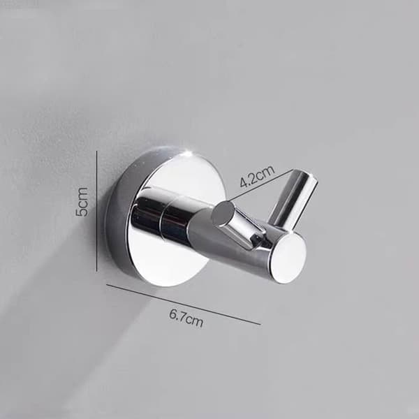Messingvægmonteret Kappeholder, Håndklædeholder, Krom, Sølv, 5*6.7*4.2cm