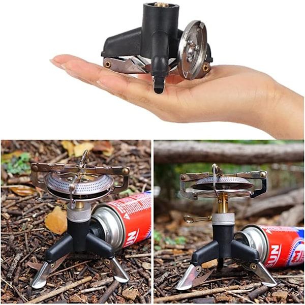 Utomhus Camping Gas Spis Adapter Bärbar Överföringshuvud Adapter Fällbar Gasomvandlare Matlagningstillbehör