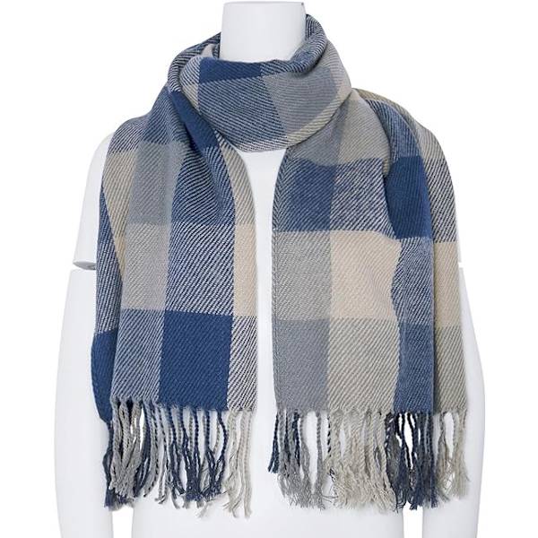 Tørklæde Fashion Langt Ternet Sjal Wraps Store Gitter Vinter Varmt Gitter