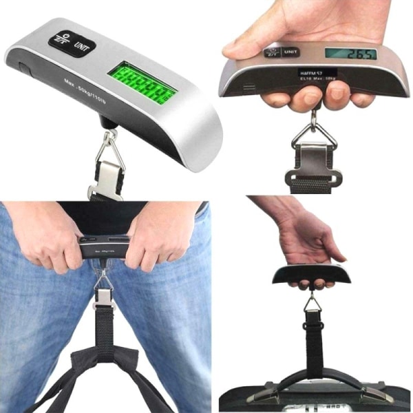 Digital bagasjevekter, reiseskalaer med bakgrunnsbelyst display for