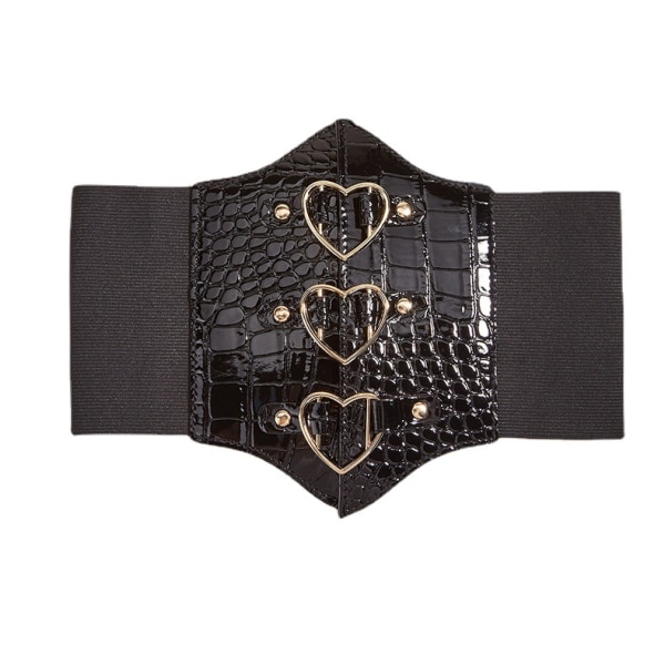 Kvinnors korsett Hjärta Bred Faux Läder Bra elasticitet Push Up Cinc