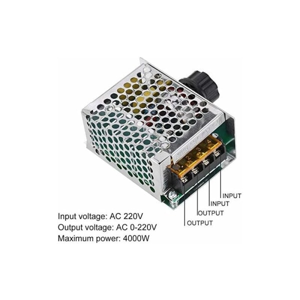 Dimmer Termostat Controller AC 220V 4000W High Power SCR Elektronisk spänning