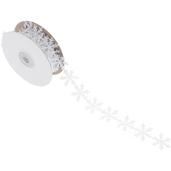 16,4ft Die Cut Snowflake Trim Ribbon Dekorativ DIY Scrapbook Sömnad Hantverk