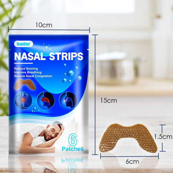 Extra-Strength Nasal Breathing Strips Clear 50 ct | Toimii välittömästi, nenän tukkoisuuden lievitys, lopettaa kuorsauksen, flunssan ja allergian