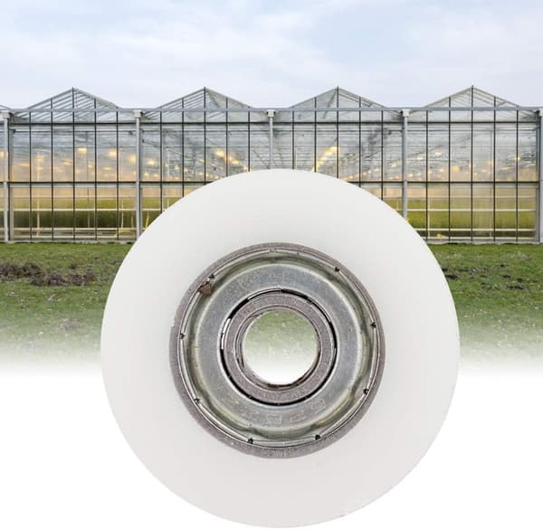 2 stk. drivhusdørhjul erstatningssæt 30 mm diameter