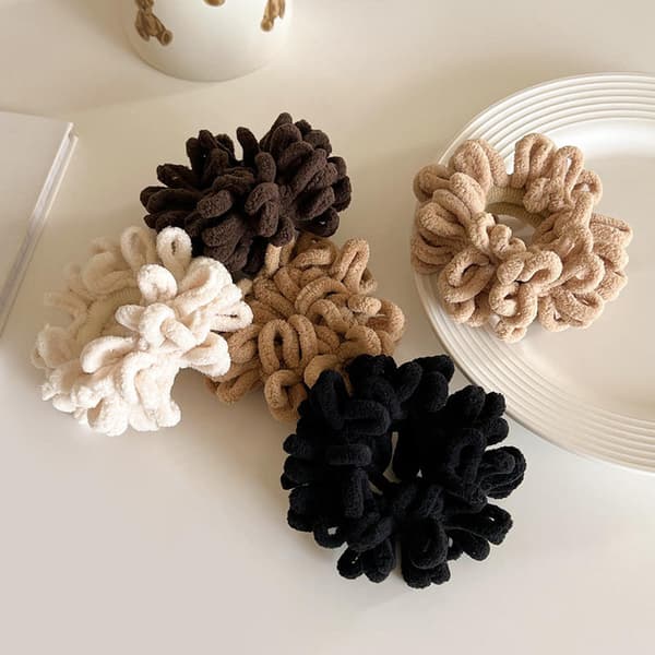 5 stk Stoff Hårbånd Blomst Høy Elastisk Dame Gummibånd Hårbånd