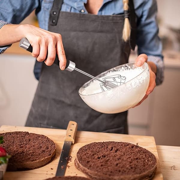 Manuell visp eggvisp, rostfritt stål rostfritt handtryck ägg