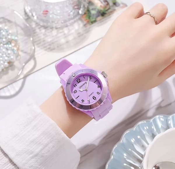 Barnpresent Mjuk Silikon Rem Digital Klocka Visare Armbandsur