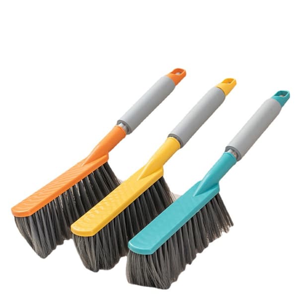 Borstset, bärbar rengöringsborste med bambuhandtag, 3-pack