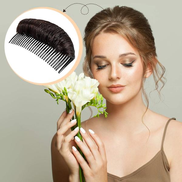 3-pakkaus Bun Invisible Wig Clips, Hair Base Bump Bumpy Hair Pad Styling Inser