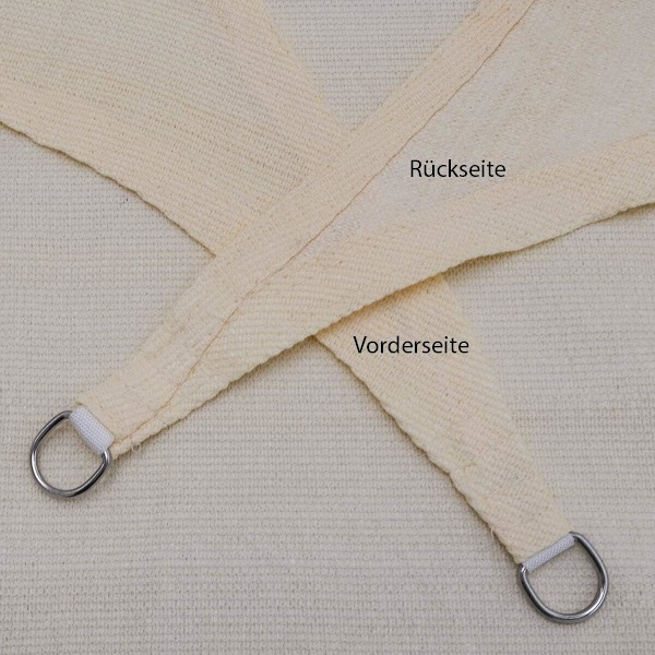 UV-skygge sejl - 3x3x3 HDPE trekant solbeskyttelse - have balkon lærred beige