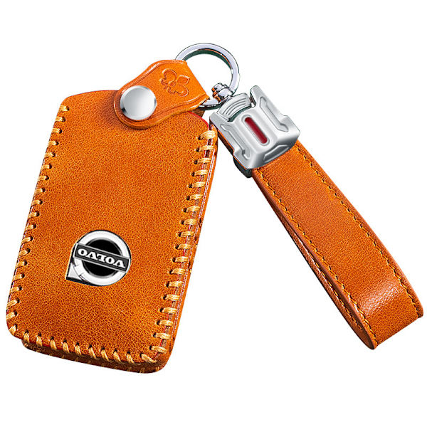 (Brun) Volvo S90 V90 XC90 XC60 XC40 Bilnøgle Cover Case