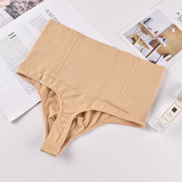 Womens Basic Every-Day High-Waist Shapewear Trainer Tummy Control Thong Pan