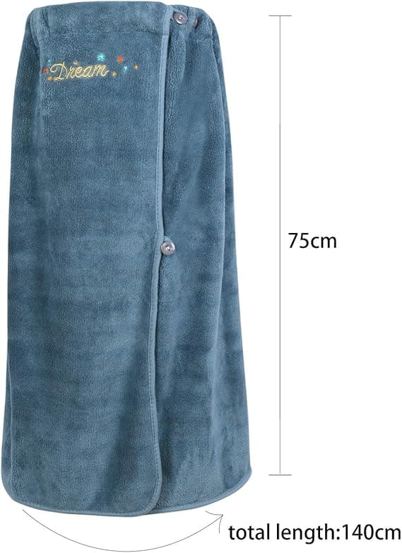 1 stk. Blød mikrofiber badekåbe badehåndklæde brusebadskåbe sauna/pool/strandhåndklæde